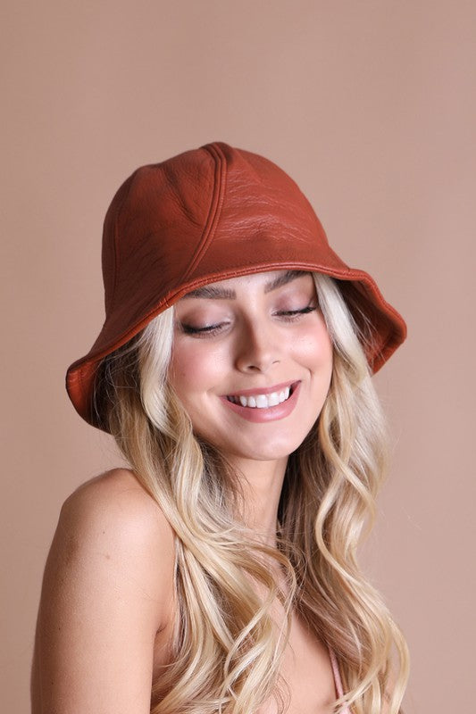 Vegan Leather Bucket Hat Coco’s Tee Boutique